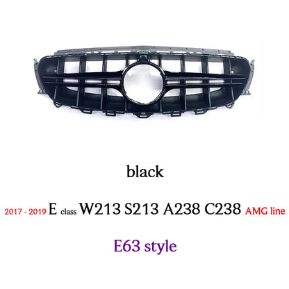 E63 Style Front Radiator Grille fit for 2017 - 2019 Mercedes E Class Pre-facelifted W213 S213 C238 A238 E200 E300 E350 E400 E43