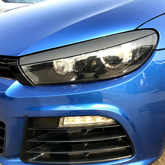 Car Headlight Scratch Stripe Claw Sticker for VW Volkswagen Scirocco 2008-2017 Gloss Black Decorative Lids Plastic Accessories