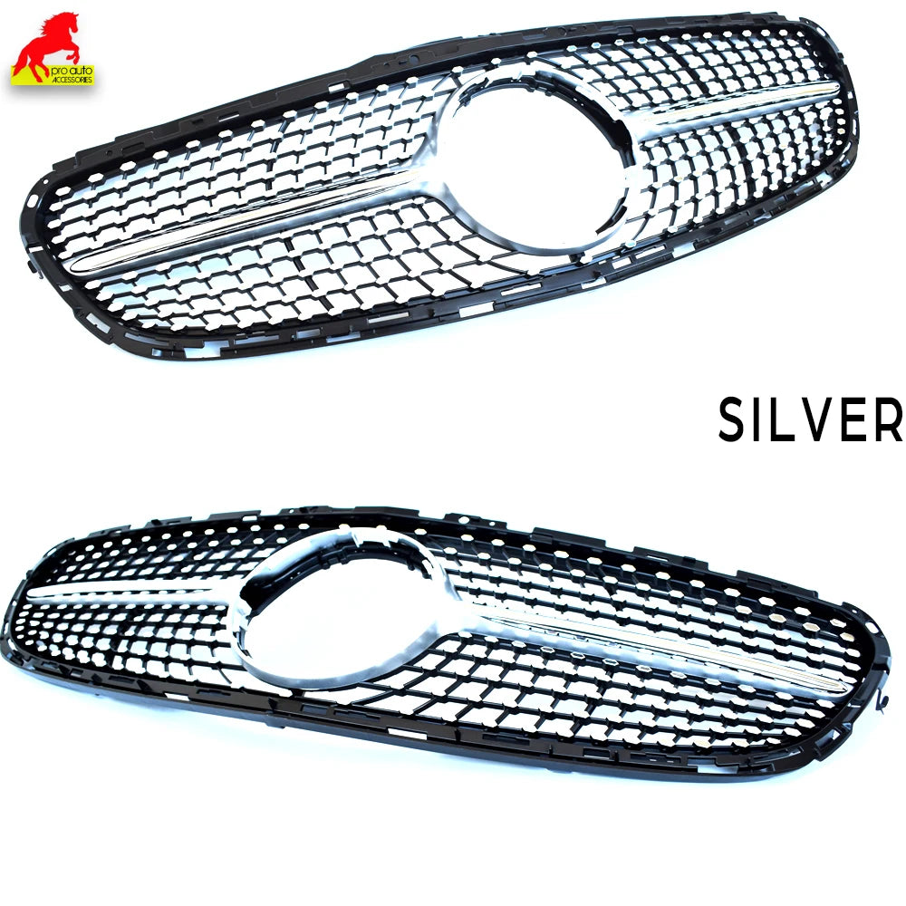 W212 Front Bumper Racing Grille Diamond for Mercedes E Class 4-Door Saloon 5-Door All-Terrain S212 2014-2016 E200 E250 E300 E400