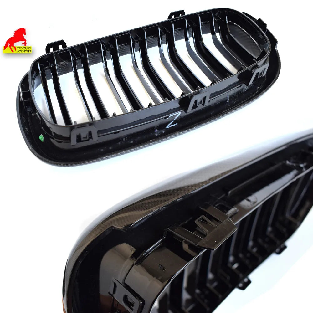 Car Carbon Fiber Front Kidney Racing Grilles for BMW 2014 - 2018 X5 X5M F15 F85 2015 - 2019 X6 X6 F16 F86 Bumper Grill GT grille