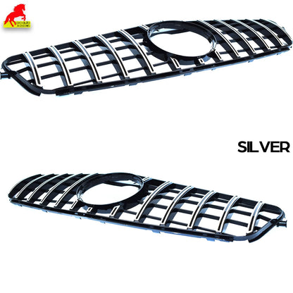 High Quality W204 GT Grille Front Bumper Grill Black Silver Panamericana for Mercedes Benz C-Class 2007-2014 Diamond with Star