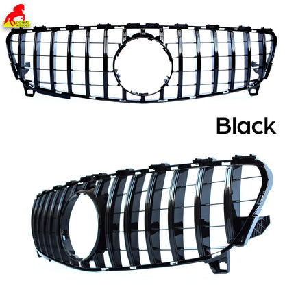 W176  Front GTR Racing Grille Facelift  for 2016-2018 Mercedes A Class Hatchback A180 A200 A220 A250  Car Grills