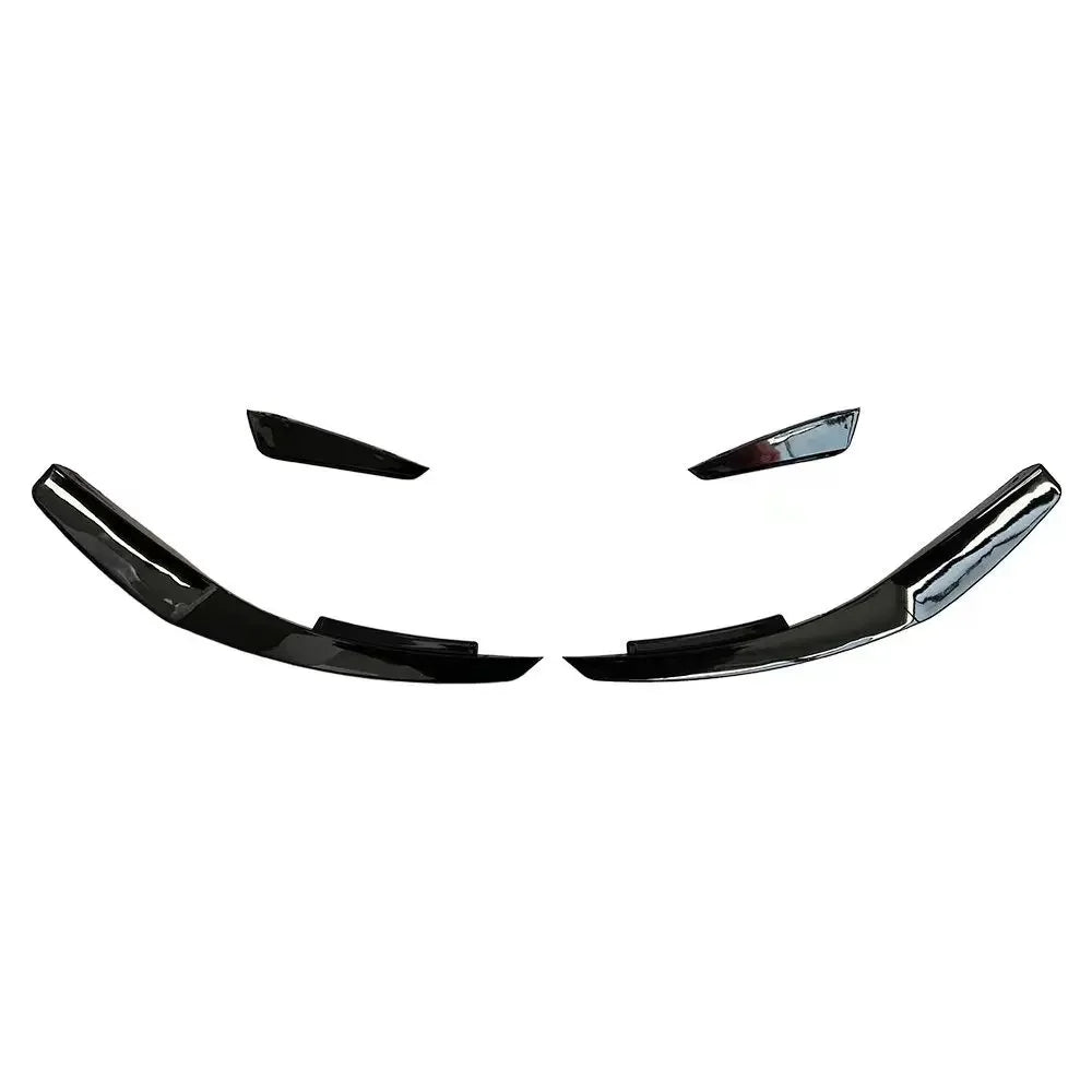 W117 Canards Front Bumper Spoiler Black for Mercedes Benz CLA Class C117 CLA200 2013-2016 Splitter Car Stickers Auto Accessories