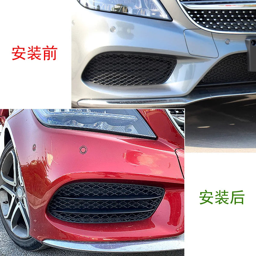 Gloss Black Front Lip Spoiler Splitters for Mercedes Benz CLS Class C218 X218 CLS260 300 AMG 2015-2017 Car Side Canards Trims