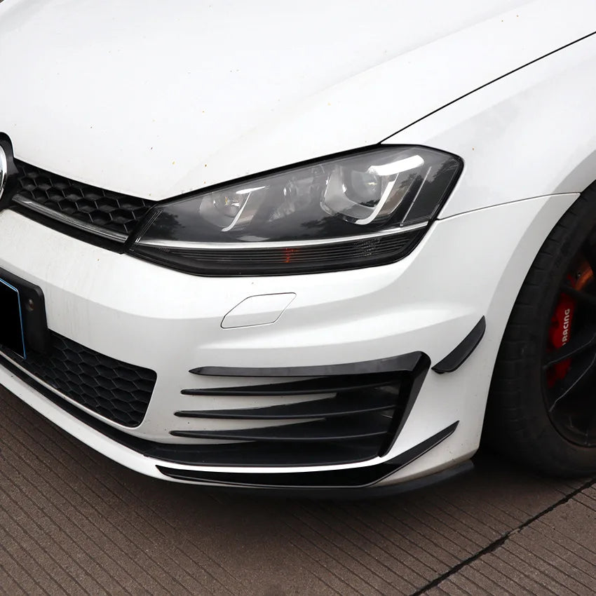 Front Bumper Corner Canards Strip Trim Molding Splitter Protective Cover Car Stickers for Volkswagen VW Golf MK7 GTI 2013-2016