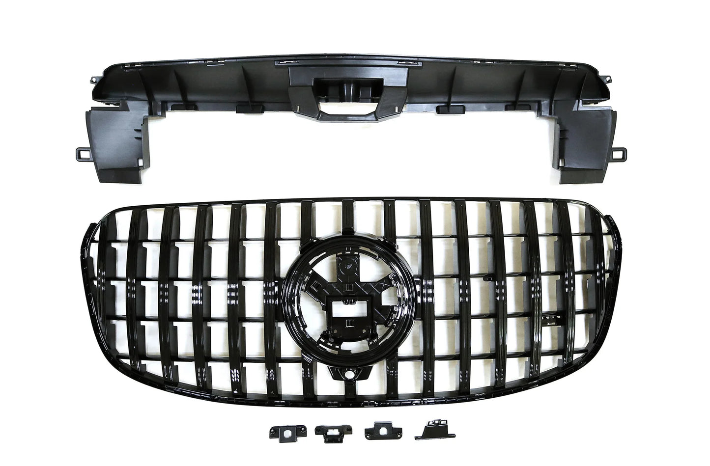 Front Bumper Grill Mesh Grille for Mercedes Benz GLS Class X167 2024+ GLS400 GLS450 GLS580 Racing Grills ABS Black Car Styling