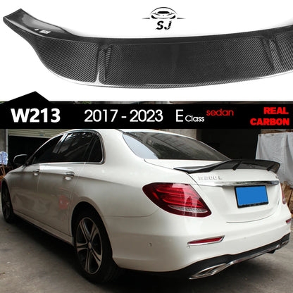 Carbon Fiber Renntech Trunk Spoiler for Mercedes E Class W213 4-Door Sedan 2017 - 2023 E200 E220 E250 E300 E350 E400 E43 E63 AMG