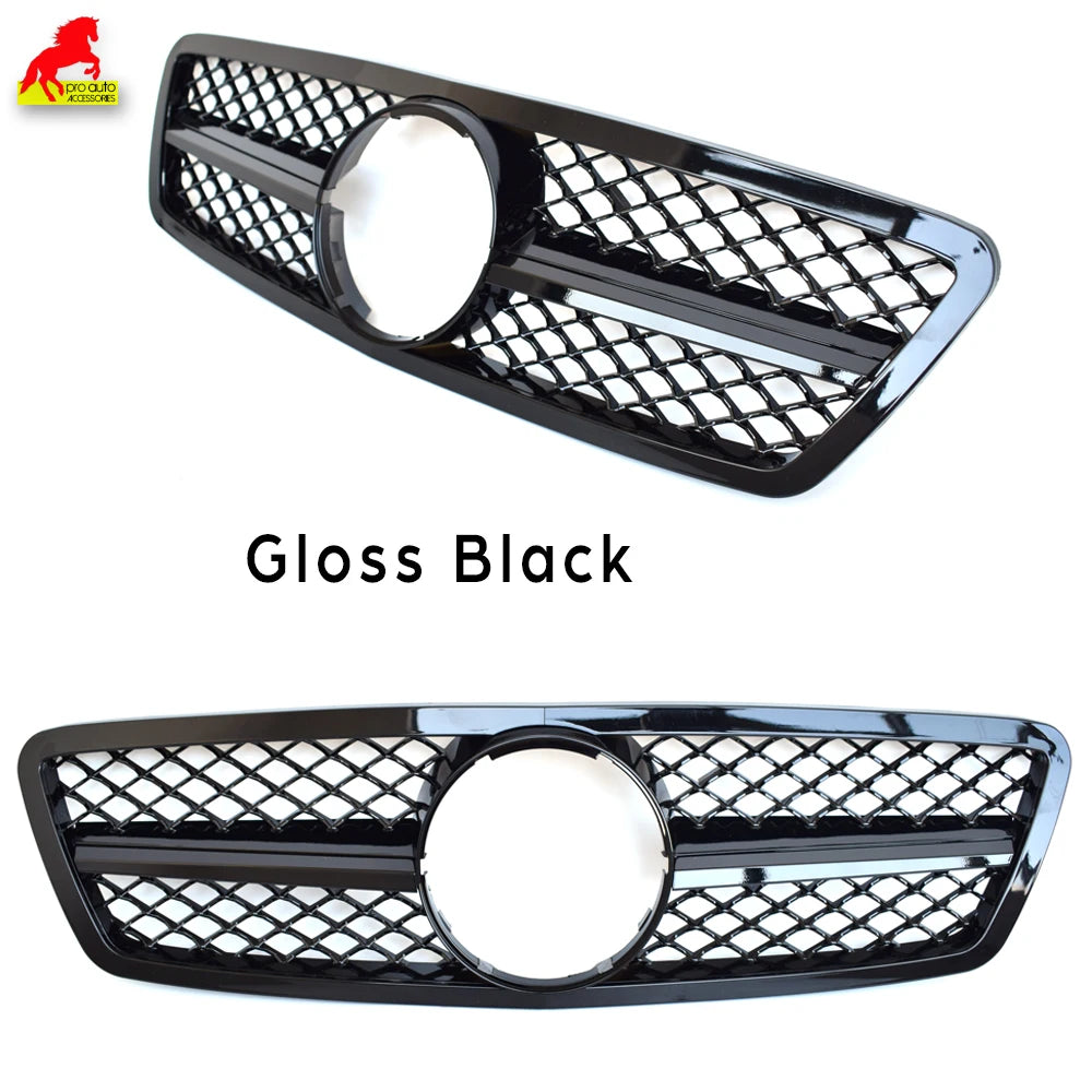 Car Grille Black GT Front Bumper Grill for 2000-2006 Mercedes C Class Saloon W203 Tourer S203 C180 C200 C230 C240 C280 C320 C350