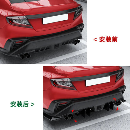 Rear Lip Bumper Splitter for Subaru WRX STI 2022+ Diffuser Spoiler Gloss Black ABS Car Exterior Modification Styling Accessories