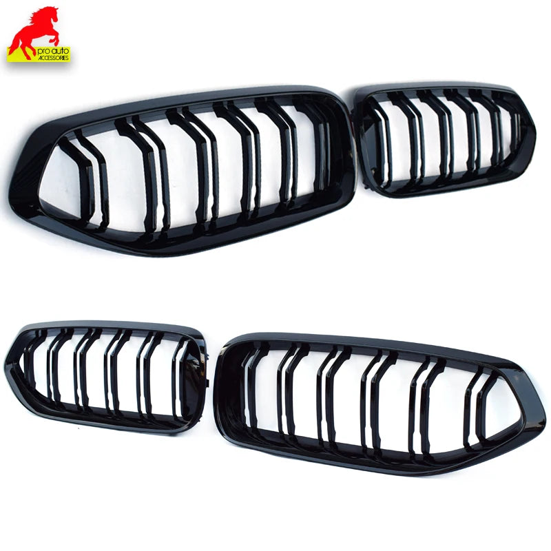 2 Pcs Front Kidney Grill Gloss Black Grille Double Slat for BMW Z4 G29 2019 - 2024 Roadster M40i SDrive 25i Car Style Grills