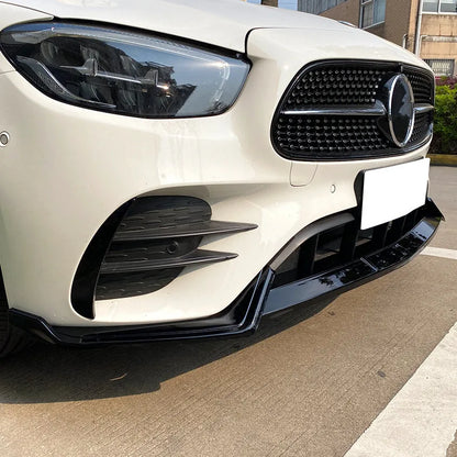 Front Bumper Lip Spoiler Splitter Body Kit Guards for Mercedes Benz E Class W213 2021+ E260 E300 AMG Carbon Fiber Car Accessory