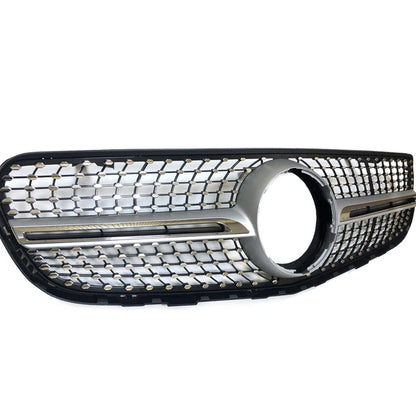 Suitable For Mercedes Benz GLC Class W253 X253 2015-2017 GT Grill Diamond Car Front Racing Center Grilles Upper Bumper Grille