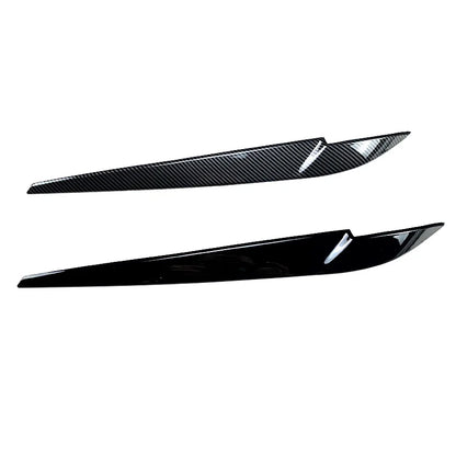 Car Headlight Eyelids Eyebrows Trims for BMW X5 X6 F15 F16 2014-2018 Gloss Black Carbon Fiber Lids Plastic Exterior Accessories