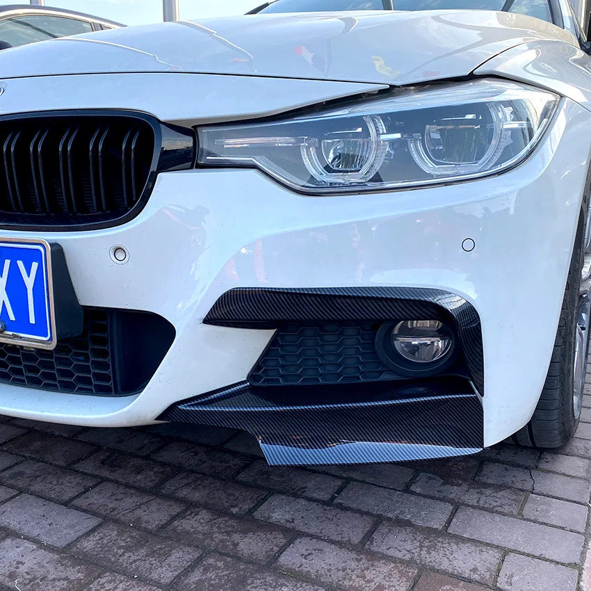 Car Front Bumper Canards Splitter Diffuser for BMW 3 Series F30 M Pack 320i 325i 2013-2019 Fog Lamp Cover Trim Spoiler Body Kit