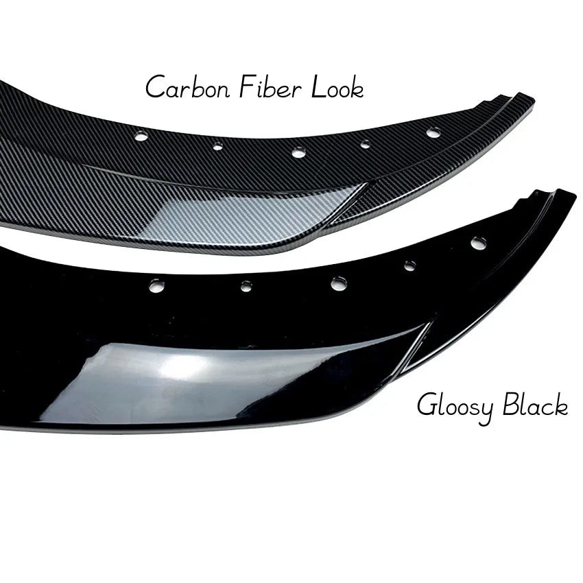 Car Front Bumper Lip Spoiler for BMW 3 Series G20 G21 320i 325i 2019 - 2022 Carbon Look & Black Diffuser Guard Body Kit Cover