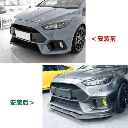 Front Bumpe Lip Glossy Black Splitter Diffuser Guard Body Kit for Ford Focus RS MK3 2015-2018 Auto Decoration Car Accessories