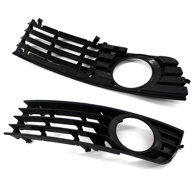 2pcs Front Bumper Fog Light Grill Cover Glossy Black Frame for Audi A4 B6 2001-2005 Front Bumper Grille ABS Plastic Car Styling