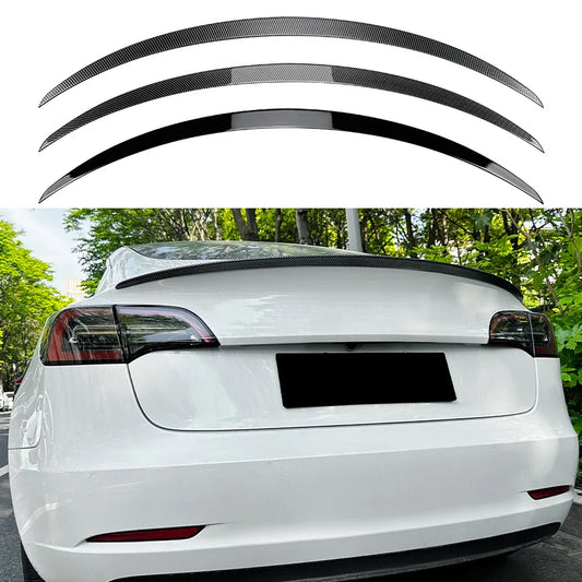 New For Tesla Model 3 Spoiler Original Factory P Style High-performance Styling Car Rear Trunk Wing Lip Carbon Fiber Splitter