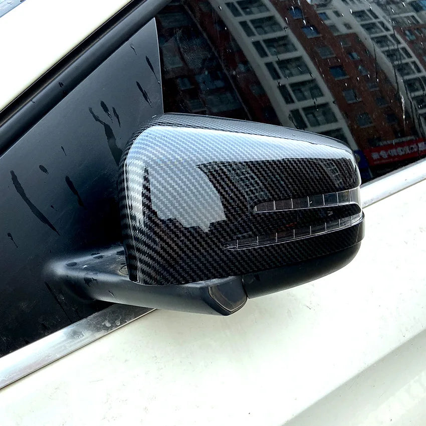 Rear View Side Mirror Cap Cover Trim Sticker For Mercedes Benz A B C E CLA GLA Class W176 C117 X156 W204 W212 Car Accessories