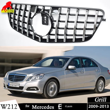 W212 Front Bumper Hood Grill Panamericana GT Style Grille for Mercedes 2009 - 2013 E Class W212 Sedan S212 Estate Car Grills