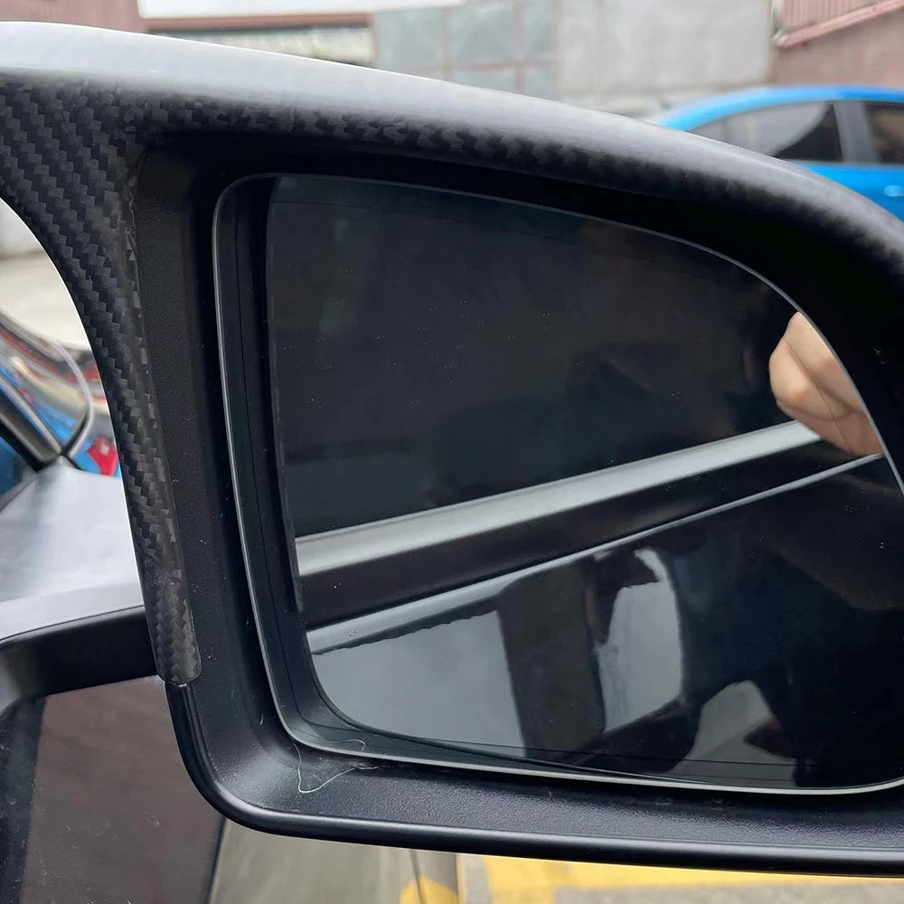 Prepreg Carbon Fiber Wing Side Door Mirror Housing Cover Caps Overlay Sticker Shell 1 Pair for Tesla Model Y Model 3