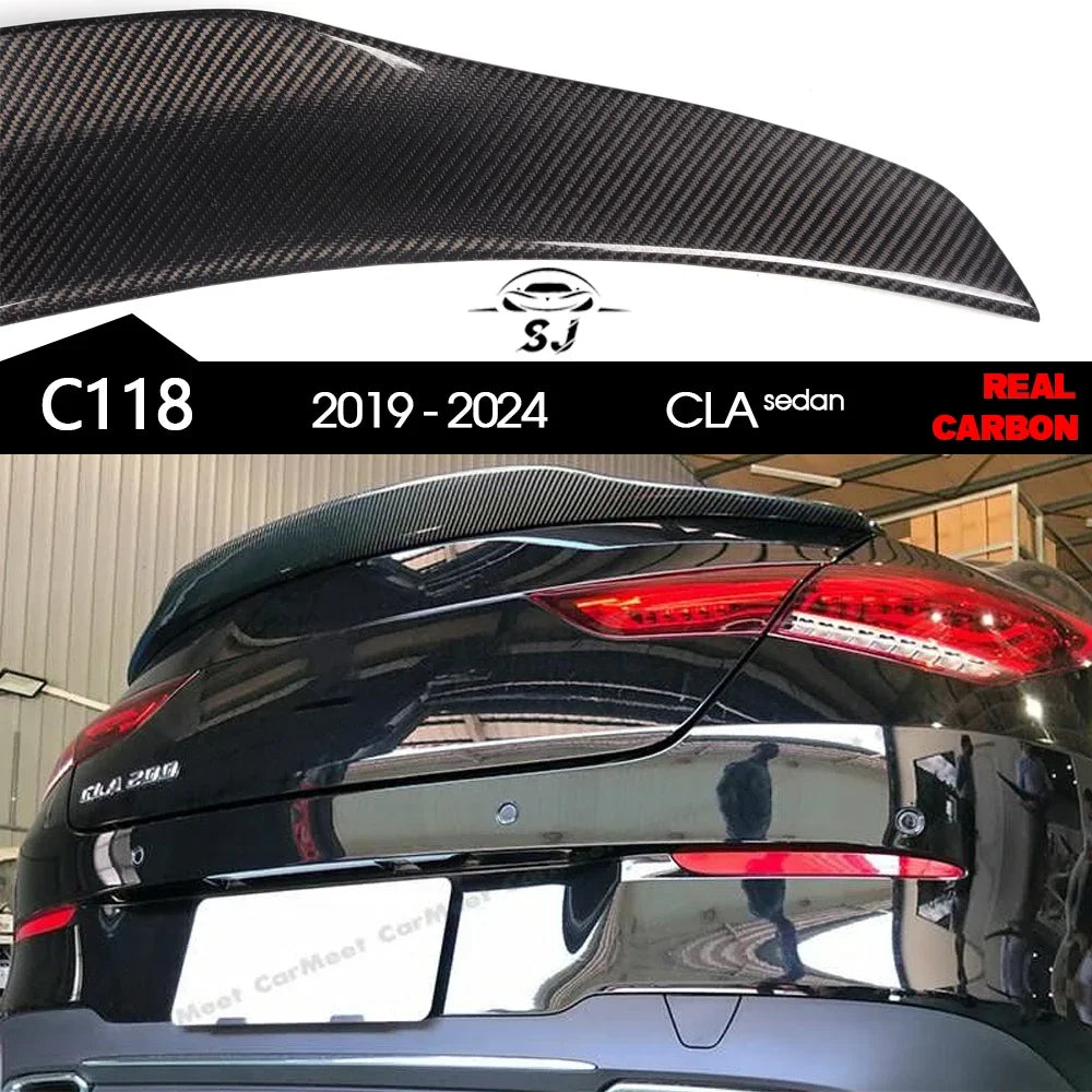 Carbon Fiber Trunk Spoiler for Mercedes CLA Class C118 W118 4-Door Sedan 2019 - 2024 CLA180 CLA200 CLA220 CLA250 CLA35 CLA45 AMG