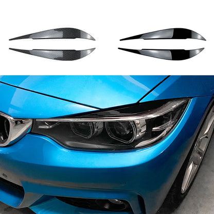 Car Headlight Eyelids Eyebrows for BMW 4 Series F32 F33 F36 2014-2020 Carbon Fiber Lids  Body Kit ABS Plastic Auto Accessories