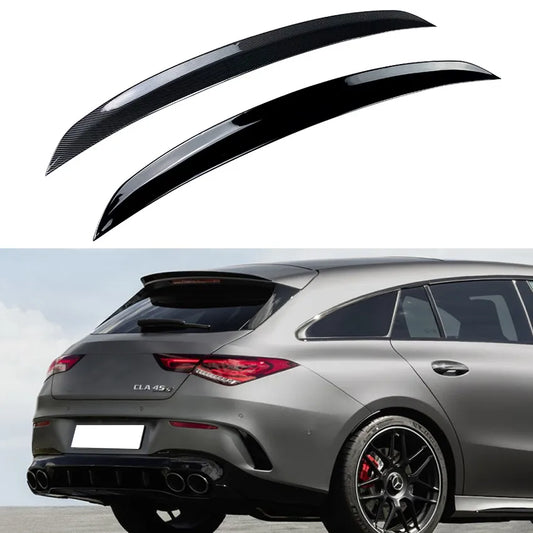 Trunk Lid Rear Spoiler Wing For Mercedes Benz CLA Class X118 CLA200 260 CLA35 CLA45 AMG Car Carbon Fiber Roof Trim Splitter ABS