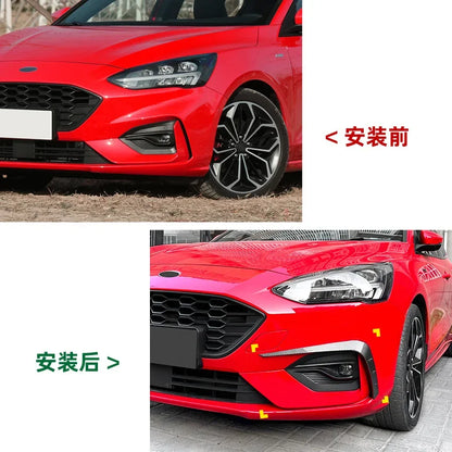 2 Pcs Car Canards Front Bumper for Focus ST Line 2019-2022 Side Air Vent Cover Trim Fog Lamp Grille Car Stickers  Accessories