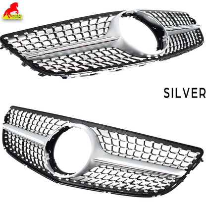 W207 Diamond Front Bumper Grille for Mercedes Benz E Class 2-Door Coupe C207 A207 2014-2016 E250 E300 E350 Car Racing Grills