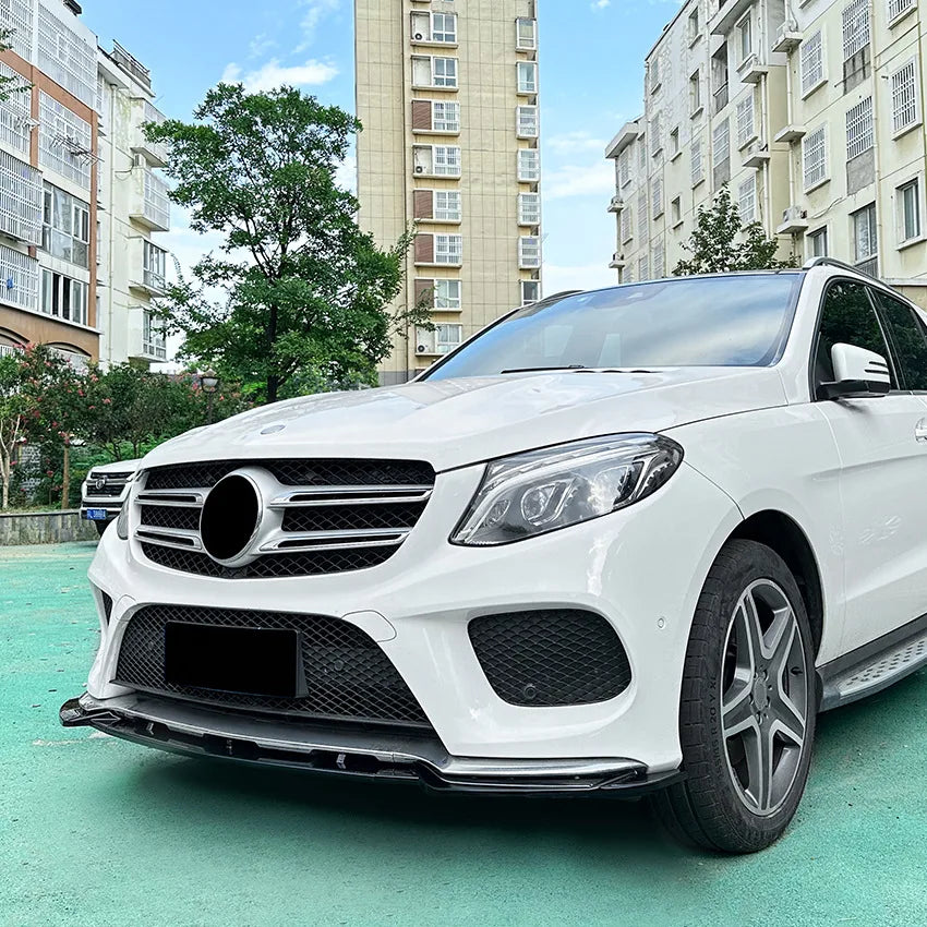 3 PCS Car Front Bumper Lip Black Splitter Spoiler for Mercedes Benz GLE Class W166 GLE Coupe C292 2015-2018 AMG Car Accessories