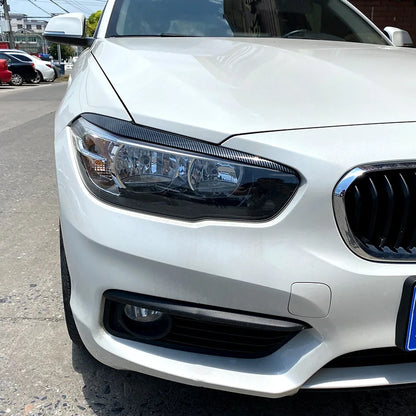 2pcs ABS Evil Headlight Eyebrows Eyelid Angle Eye For BMW 1 Series  F20 Facelift 118i 120i 2015-2019 Car Front Eyelids Stickers