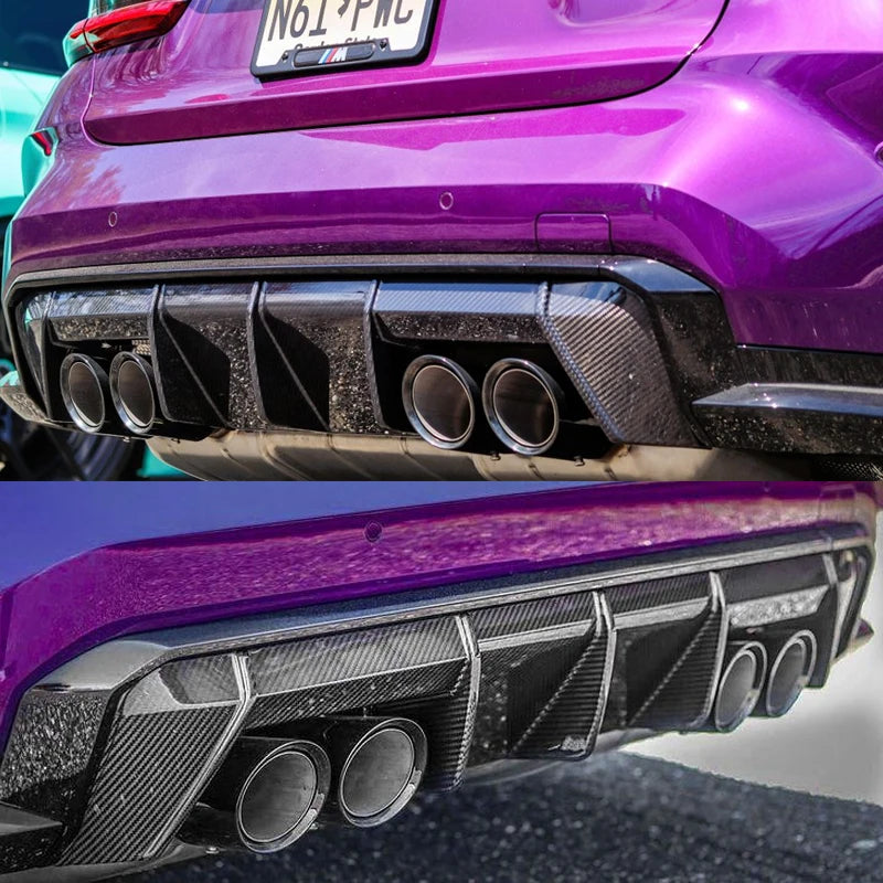 Prepreg Autoclave Aerodynamic Dry Carbon Fiber Rear Bumper Diffuser for BMW M3 M4 G80 G82 G83 2021 - ? (Europe Models Only)