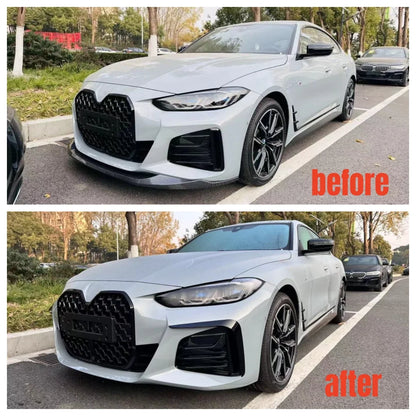 Both Side Canards Decoration Cover Trim Front Bumper Splitter for BMW 4 Series G26 M Sport 2020+ Accessories Car Styling