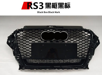 Suitable for Old Audi A3 Grille Modification To RS3 Racing Grills Front Bumper Grill 2013-2016 Honeycomb Grilles Car Accessories