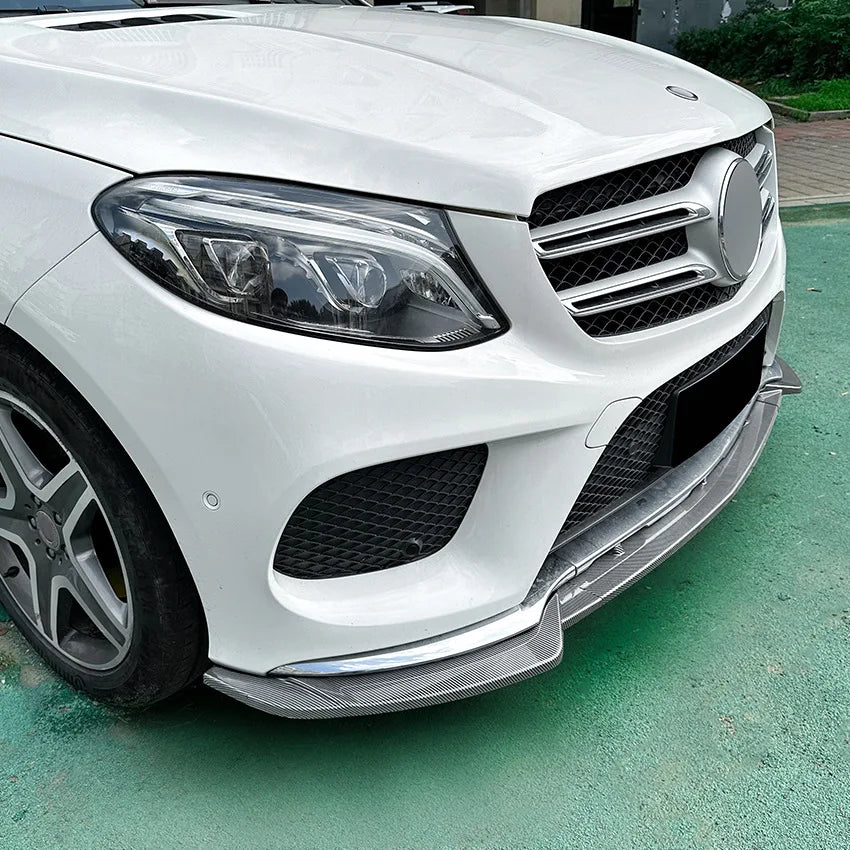 3 PCS Car Front Bumper Lip Black Splitter Spoiler for Mercedes Benz GLE Class W166 GLE Coupe C292 2015-2018 AMG Car Accessories