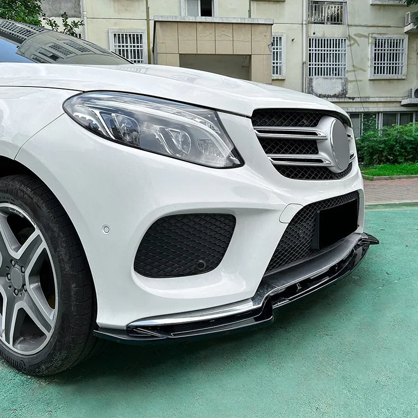 3 PCS Car Front Bumper Lip Black Splitter Spoiler for Mercedes Benz GLE Class W166 GLE Coupe C292 2015-2018 AMG Car Accessories