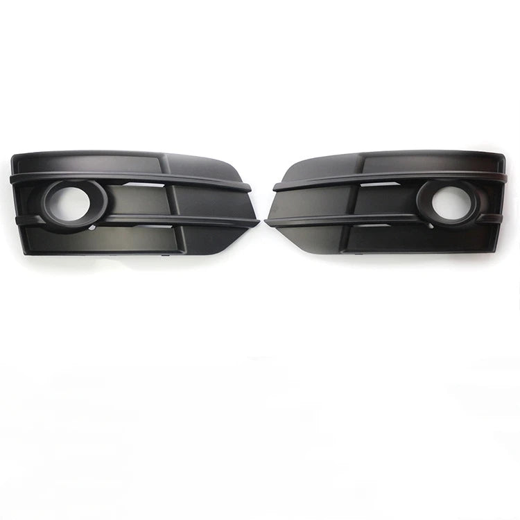 2 Pcs Front Bumper Fog Light Grille Cover Lower Grill Frame Suitable for Audi Q5 2011-2018 Plus SUV Black ABS Car Styling