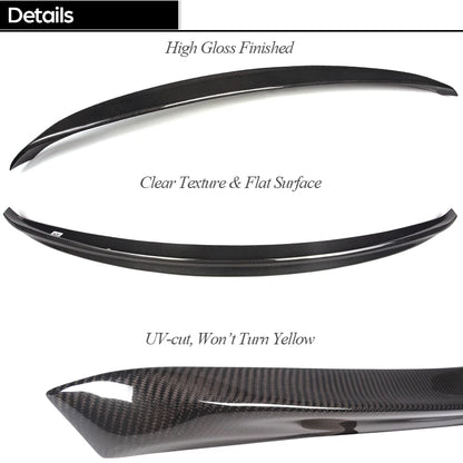 3*3 Carbon Fiber Rear Trunk Spoiler for Mercedes S Class W221 4-Door Sedan 2006 - 2013 S280 S320 S350 S400 S450 S500 S63 S65 AMG