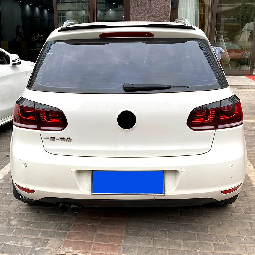 Glossy Black Rear Headlight Lamp Eyebrow Eyelid Trim Cover For Volkswagen VW Golf 6 GTI R ABS Stickers Accessories Car Styling