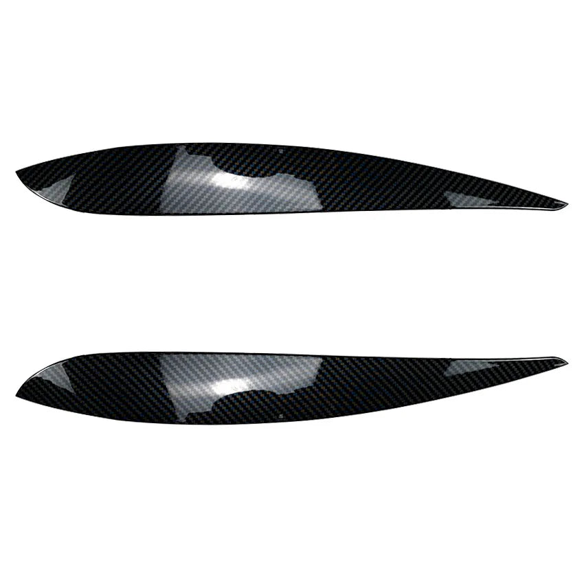 Car Styling Pair Car Headlights Eyelids Eyebrow ABS Trim Stickers Cover For VW for Polo 9N 2005-2009 Glossy Black Accessories