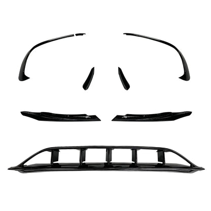 Front Bumper Lip Grille Canards Fit for Mercedes Benz A Class W176 2016-2018 A45 AMG Splitter Black Body Kit Set Car Accessories