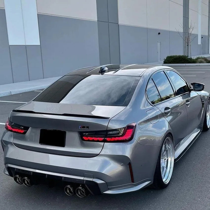 Rear Roof Bumper Lip Trunk Wing for BMW 3 Series G20 320i 325i 330i 2019+ M3 Style Carbon Fiber Rear Slim Spoiler Kit Tail Wing