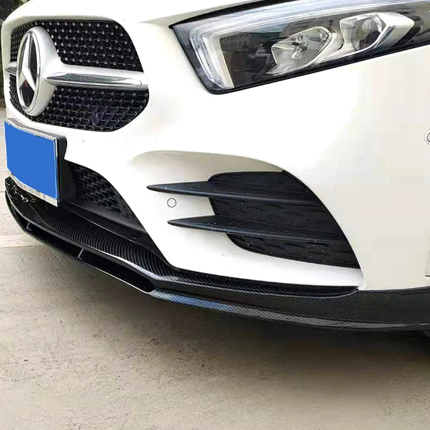 1 Piece Car Front Lower Bumper Lip Spoiler for Mercedes Benz A Class W177 A180 A200 A35 Body Kit Guards Splitter Car Accessories