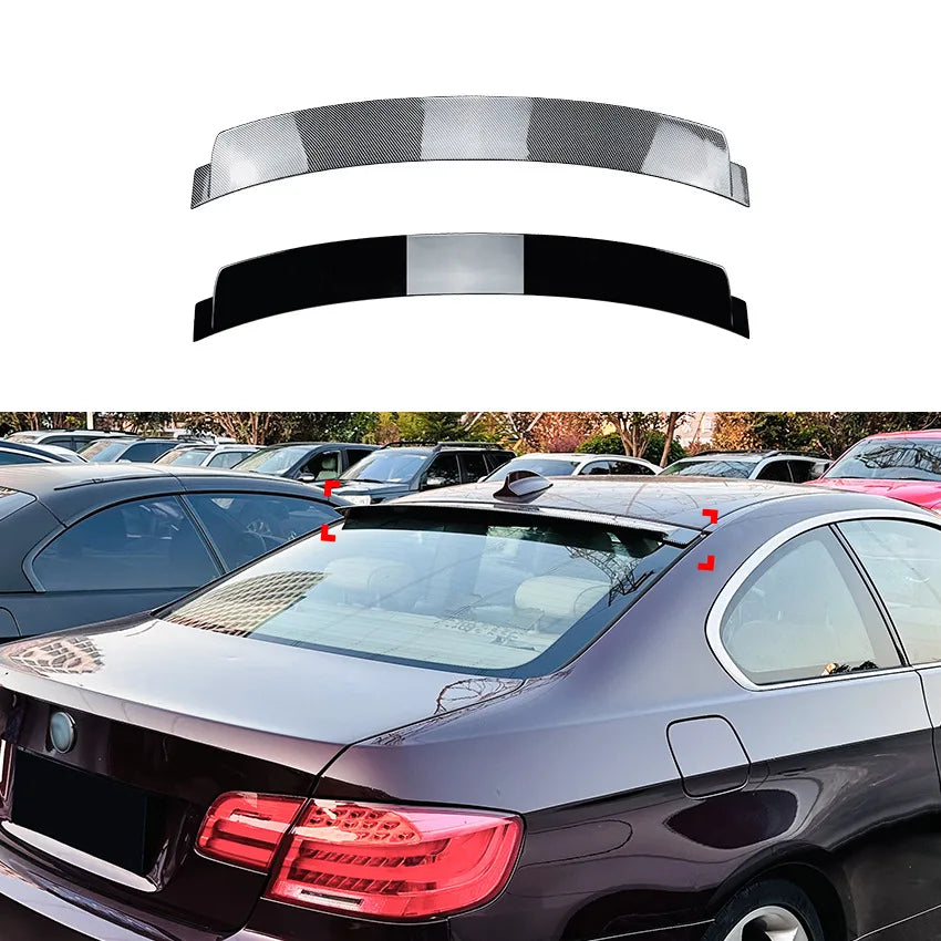 Rear Roof Lip Bumper Trunk Top Wing Spoiler for BMW 3 Series E92 2006-2013 Carbon Look ABS Material Splitter Car Accessories