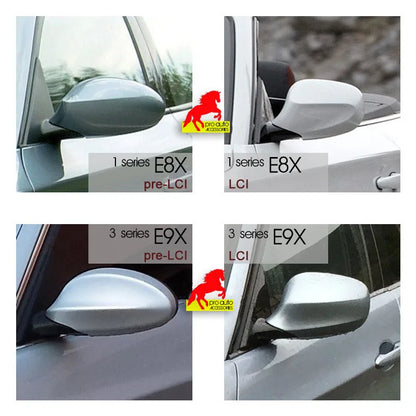 For BMW 1 & 3 Series E8X E9X E87 E82 E81 E88 E90 E91 E92 E93 Pre-LCI & LCI Rear View Side Mirror Cover Carbon Fiber Accessories