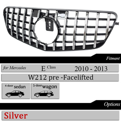 W212 Front Bumper Hood Grill Panamericana GT Style Grille for Mercedes 2009 - 2013 E Class W212 Sedan S212 Estate Car Grills