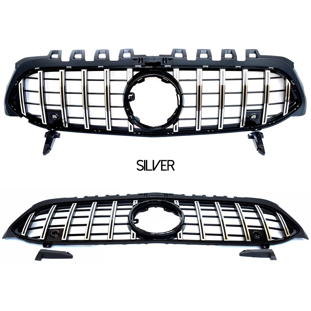 ABS Black Silver Replacement Front Bumper Radiator GT Grille Fit For Mercedes A Class W177 2019+