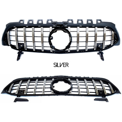 ABS Black Silver Replacement Front Bumper Radiator GT Grille Fit For Mercedes A Class W177 2019+