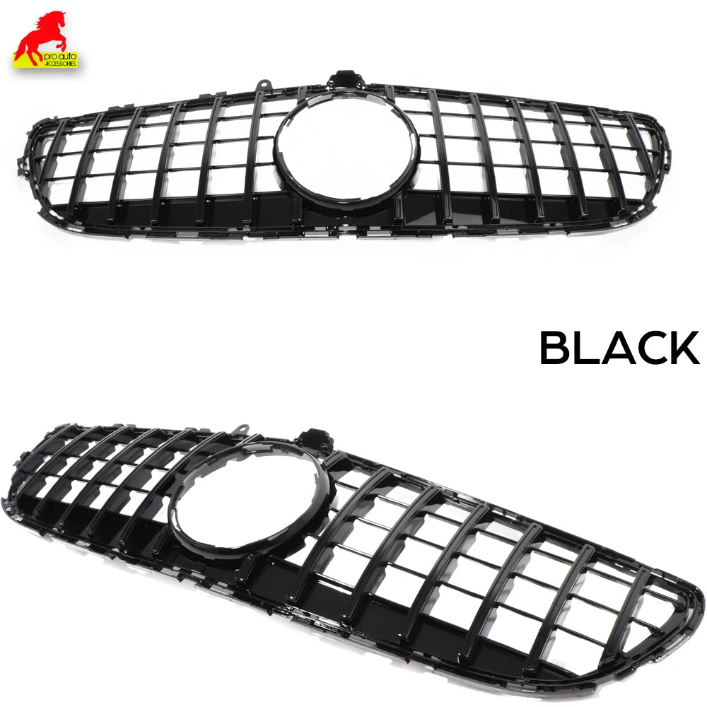 Front Bumper GT Grille suitable for Mercedes CLS Class W218 X218 2015 - 2017 CLS 400 CLS 350 CLS 500 Black Silver Racing Grill